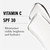 Vitamin C + Peptide 24 Hydrating SPF 30 Moisturizer texture swipe. Ingredients vitamin c and spf 30. Moisturizer  visibly brightens and hydrates