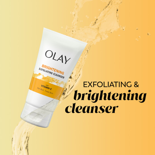 Vitamin C Brightening Cleanser bottle. Exfoliating and brightening cleanser
