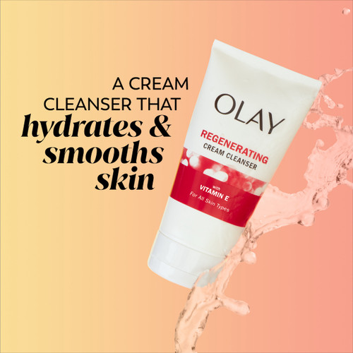 Regenerating Cream Cleanser bottle. A cream cleanser that hydrates and smooths skin.