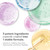 Ingredient textures. 5 potent ingredients expertly crafted in 1 stable formula. Vitamin C, caffeine, aloe vera, niacinamide, and amino peptide.