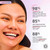 Model posing and smiling. 98% agree it did not irritate the delicate skin around the eye* *at one week. 85% saw improved skin appearance around their eyes* *after 2 weeks. 88% saw a healty looking radiant glow around their eyes* * after 4 weeks.