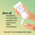 Model applying cleanser to hand from bottle. Free of parabens, phthalates, mineral oil, synthetic dyes, fragrance, for dry or combination skin