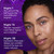 Model posing. Night 1 skin around the eye is instantly hydrated and brighter. Night 14 the skin appears more lifted , tighter and smoother. Night 28 expression lines and deeper set wrinkles around the eyes are visibly reduced.