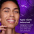Model posing. Apply nightly before bed. Designed to work seamlessly with your other skin care products.