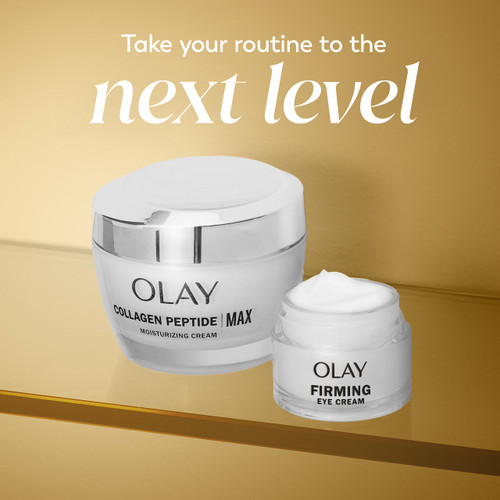 Collagen Peptide Moisturizing Cream MAX jar and Collagen peptide firming eye cream jar. Take your routine to the next level