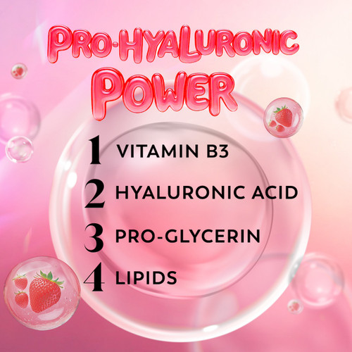 Ingredients. Pro hyaluronic power. Vitamin B3, hyaluronic, pro glycerin, lipids